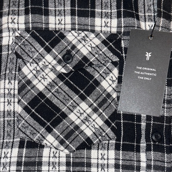 Frye Monochrome Plaid Men's Shirt - Picture 3 of 8